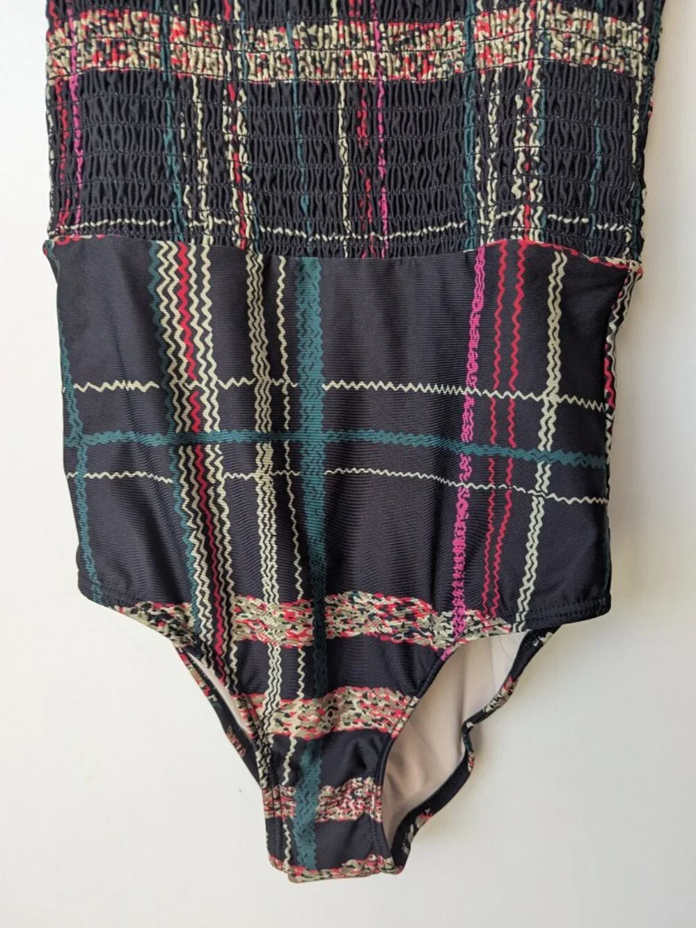 Hermoza Plaid Scrunch Top Bathing Suit Swim Swimsuit Girls Size 10 NWOT